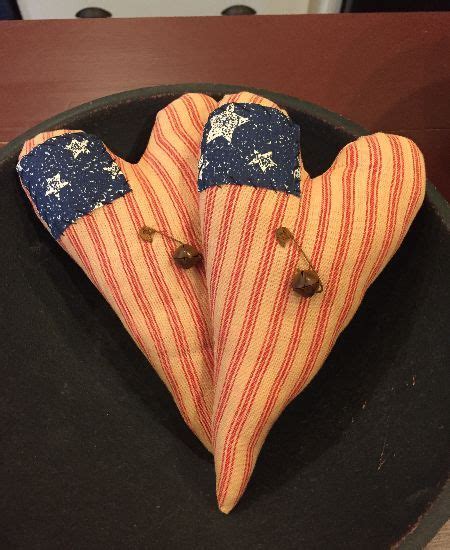Americana Hearts I Made Americana Crafts Patriotic Crafts Primitive