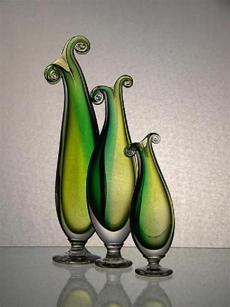 Tara Marsh Art Glass Vase Glass Art Glass Sculpture