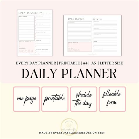 Editable Daily Planner To Do List Printable Productivity Etsy