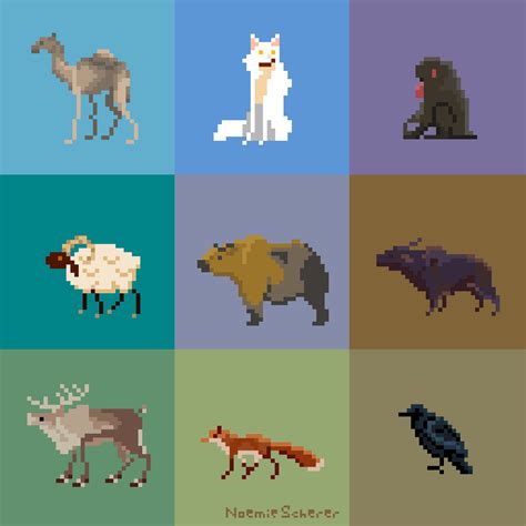 Artstation Pixel Art Animals