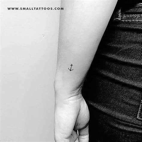 Small Minimalist Anchor Temporary Tattoo Popularized By Fishermen And