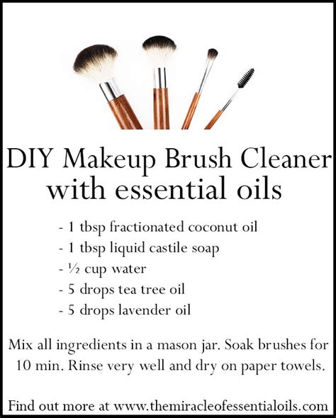 I got a big bowl and filled it with hot water and grabbed a chunk of coconut oil and put it on a small bowl. DIY Essential Oil Makeup Brush Cleaner - The Miracle of ...