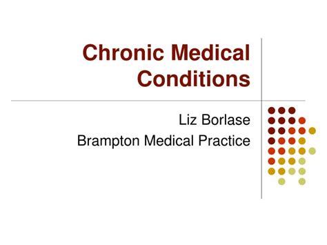 Ppt Chronic Medical Conditions Powerpoint Presentation Free Download