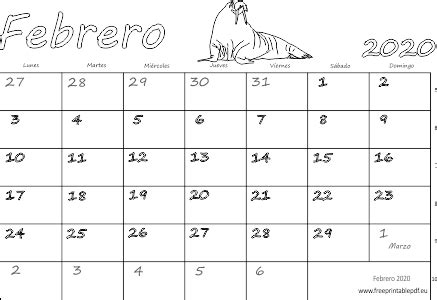 Overzichtelijke jaarkalender van 2021, de data worden per maand getoond inclusief weeknummers. Calendario Febrero 2020 Argentina | Imprimir el PDF Gratis