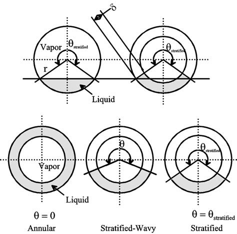 Flow Structures For Annular Stratified Wavy And Fully Stratified Flows