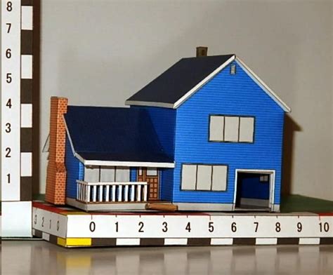 Papermau Classic American House Miniature Paper Model By Sakamoto