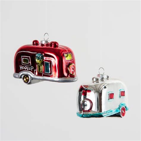 Airstream Ornaments 1250 Ornament Set Holiday Red Holiday Ornaments