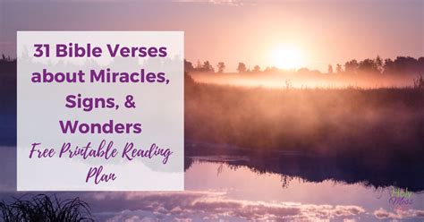 31 Bible Verses About Miracles Signs And Wonders With Free Pdf