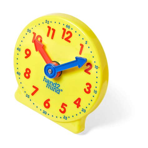 Hand2mind Mini Geared Clock Learning Clock Kids Clock Learning