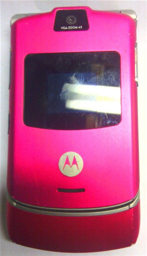 Motorola Razr V3 Satin Pink T Mobile Gsm Flip Cellular Phone Ebay