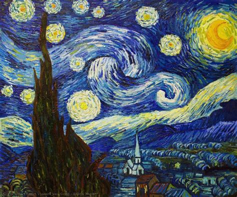 Starry Night By Vincent Van Gogh Art Reproductions Most Famous