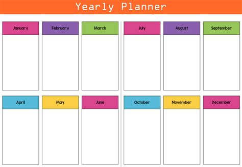 Yearly Planning Template