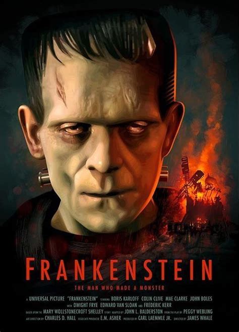 Universal Classic Monsters Poster Art Frankenstein 1931 By Brian