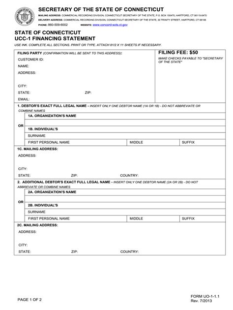 Form Ct Ucc Fill Online Printable Fillable Blank Pdffiller