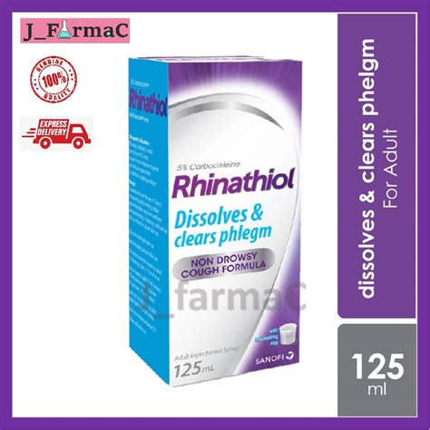 Rhinathiol Adult Cough Syrup Ml Ubat Batuk Berkahak Untuk Dewasa