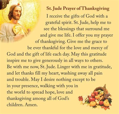 Catholic Thanksgiving Prayer