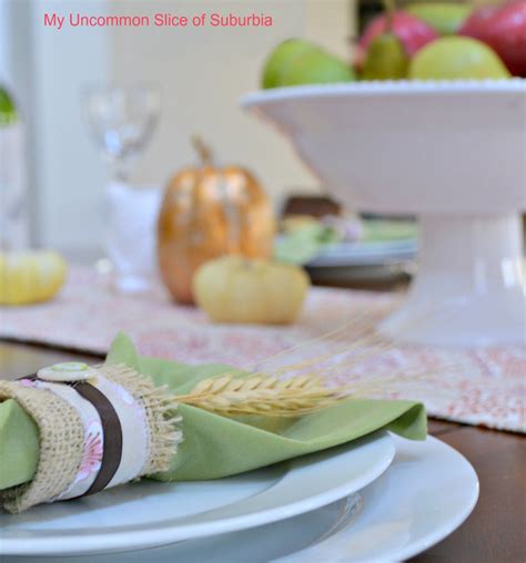 A Thanksgiving Tablescape And Burlap Napkin Holders
