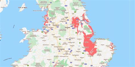 Interactive Map Shows Uk Areas That Will Be Underwater If Sea Levels