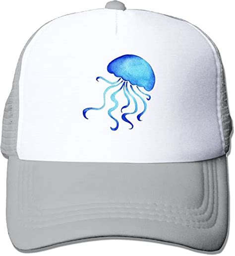 Teesofun Mesh Baseball Caps Blue Jellyfish Love Unisex Adjustable