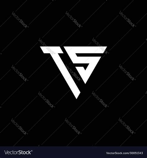 Ts Logo Letter Monogram With Triangle Shape Vector Image