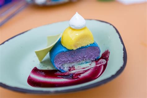 Blueberry Cream Cheese Mousse With Passion Fruit Curd Blueberry Cream Cheese Cream Cheese