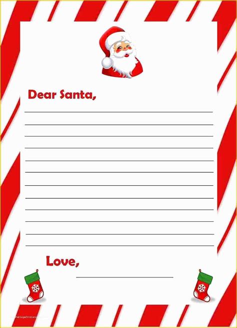 Letter To Santa Template Free Printable Of 6 Santa Letter Template Bud