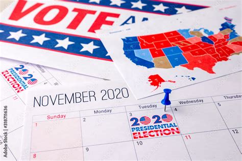 Fotka „november 2020 Presidential Election Text On Calendar Concept To Illustrate Voting And