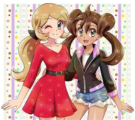 serena and shauna commission by tsaianda pokemon personajes cómics de pokemon imagenes de