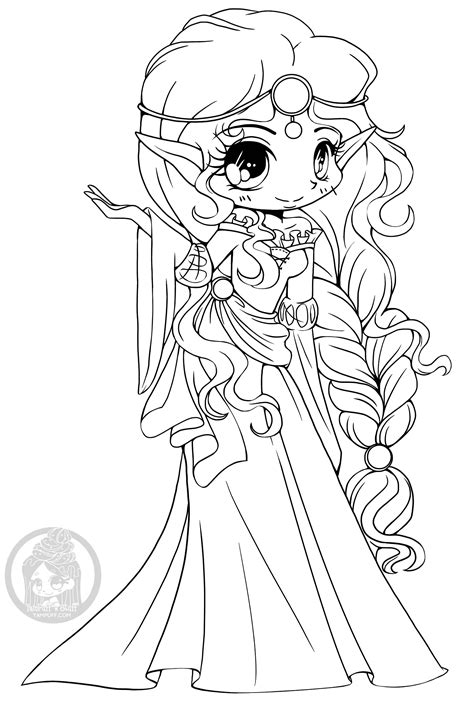 Get This Adorable Cute Little Girl Kawaii Coloring Pages Kawaii Girls