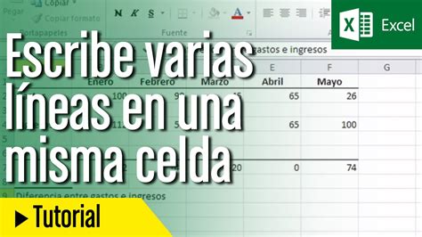 Tutorial Excel En Español Cómo Incluir Varias Líneas En Una Misma