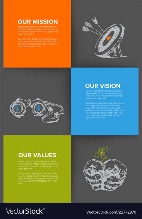 Company Profile Template With Mission Vision Vector Image