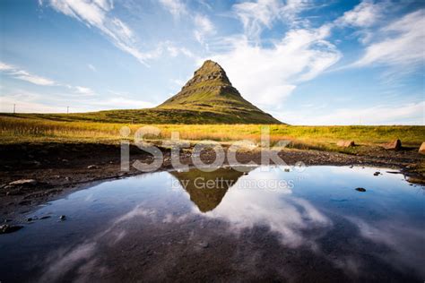 Kirkjufell Mountain Iceland Snaefellsnes Peninsula Landscape Stock