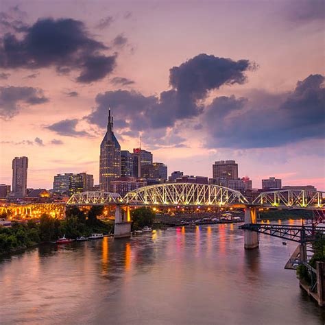 Nashville Skyline Night Stock Photos Pictures And Royalty Free Images