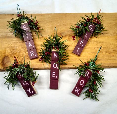 Scrabble Christmas Ornaments Scrabble Tile Ornaments Christmas