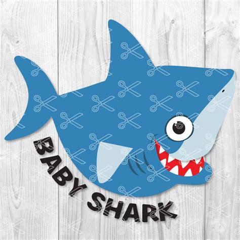 Baby Shark Svg Dxf Png Cutting Files