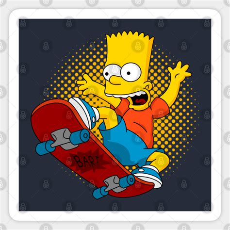 Bart Skate Bart Simpson Sticker Teepublic
