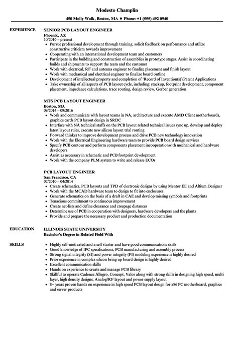 Jul 13, 2021 · with the pcb as the active document, open the pcb rules and constraints editor. PCB Layout Engineer Resume Samples | Velvet Jobs