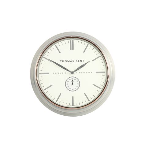Wall Clock Round Silver Timekeeper Ø 50cm Eliassen Home And Garden Pleasure