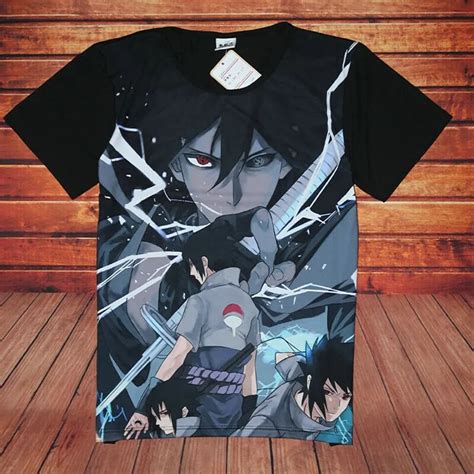 Buy Naruto Uchiha Sasuke T Shirt Black Fashion Anime