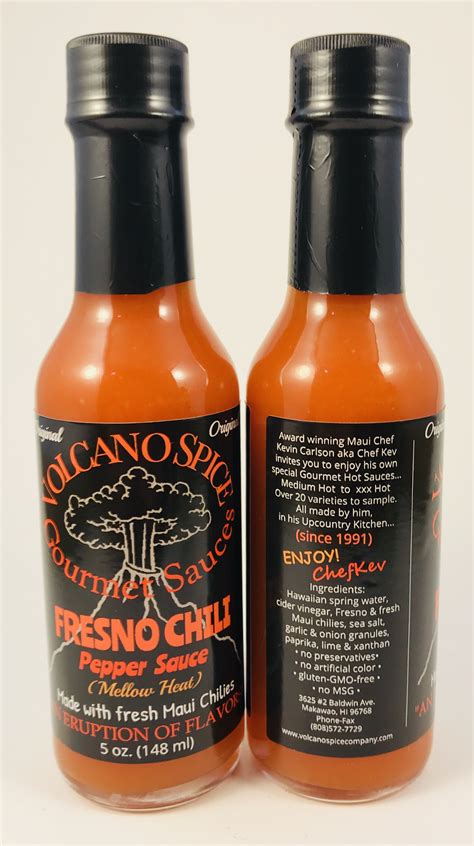 Fresno Chili Pepper Sauce New Formula Volcano Spice Company