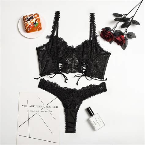 Compre Tooxika Erotic Lingerie New Sexy Lingerie Lace Embroidery Womens Bra Set Thin Section