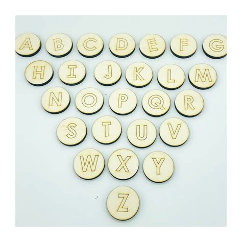 Abc Buttons Lower Case Upper Case Wooden Letters Etsy