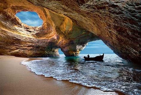 Glorious Sea Cave In Algarve Portugal Places To Travel Places