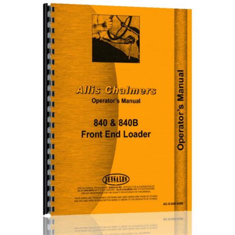 Allis Chalmers 840 Wheel Loader Operators Manual
