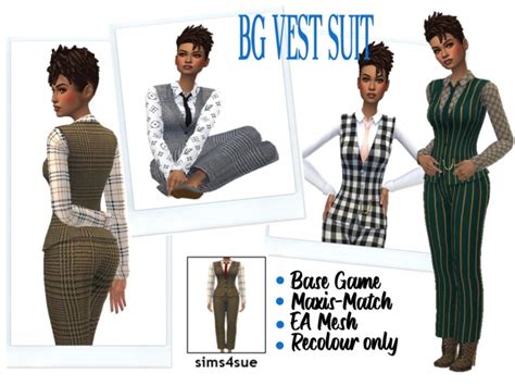 Bg Vest Suit At Sims4sue Sims 4 Updates