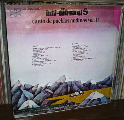 Inti Illimani Lp Canto De Pueblos Andinos Vol En Mercado