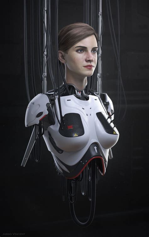 Android Girl By Jarad Vincent Realistic 2d Cgsociety Cyborg