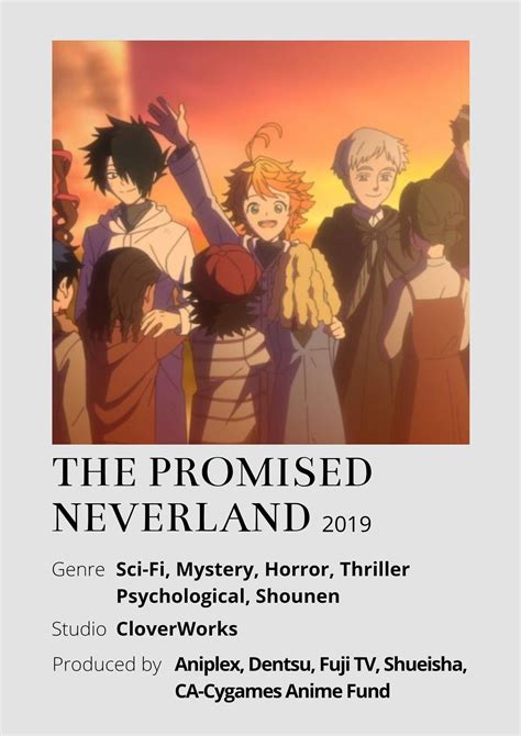 The Promised Neverland Minimalist Poster Neverland Anime