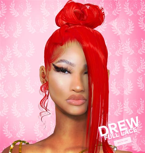 Vanity Hair Drew Full Lace Wig🎀 Sims Hair Sims 4 Black Hair Full