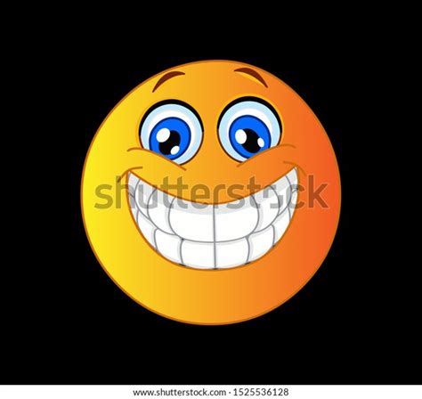 Big Smile Emoticon Vector Icon เวกเตอร์สต็อก ปลอดค่าลิขสิทธิ์